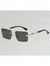 Rectangle Sunglasses for Men in Pakistan – Black Lenses, Gold Metal Frame with Lizard Texture
