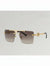 Luxury Rimless Square Sunglasses for Men in Pakistan – Gold Metal Frame, Gradient Lenses