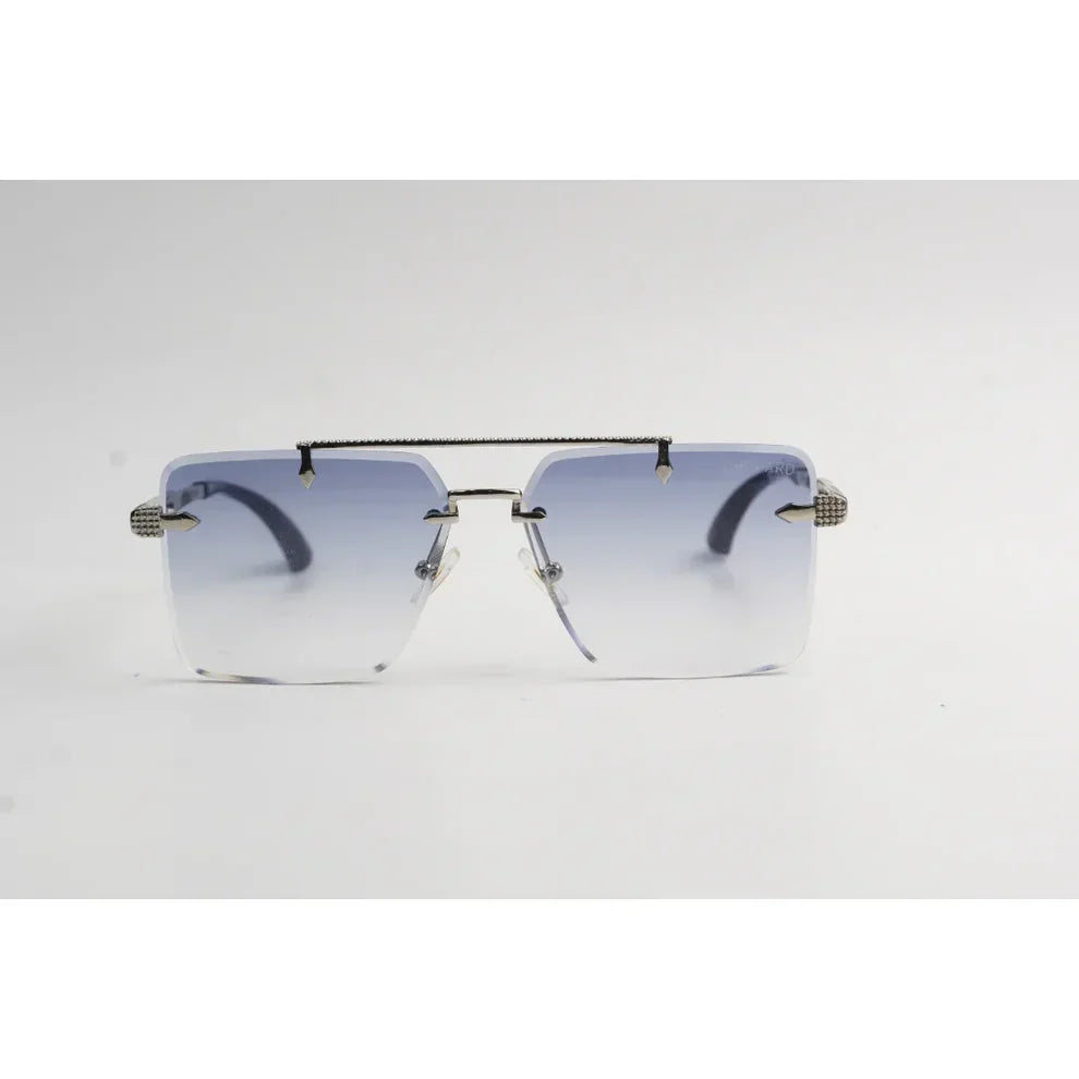 Chopard R96 Golden Rimless Square Sunglasses in Pakistan – Double Bridge Metal Frame for Men & Women