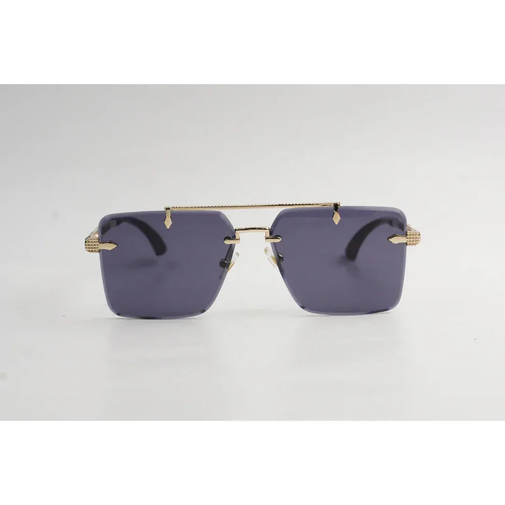 Chopard R96 Golden Rimless Square Sunglasses for Men in Pakistan – Double Bridge Metal Frame