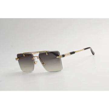 Chopard R96 Golden Rimless Sunglasses in Pakistan – Square Double Bridge Metal Frame