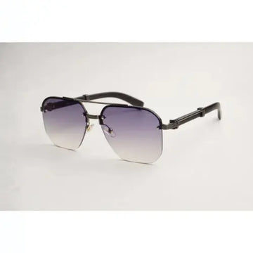 Extra Wide Aviator Round Wooden Texture Metal Sunglasses in Pakistan | CR Lens Eyewear