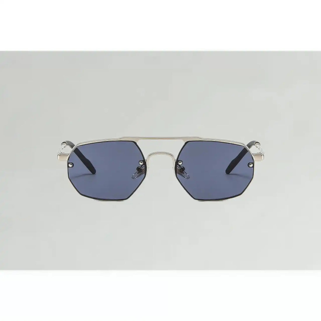 Luxury Octagon Sunglasses for Men in Pakistan – Silver Metal Frame