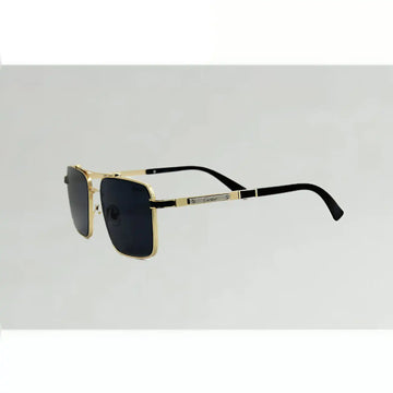 Luxury Square Sunglasses for Men in Pakistan – Gold Metal Frame with Black Lenses
