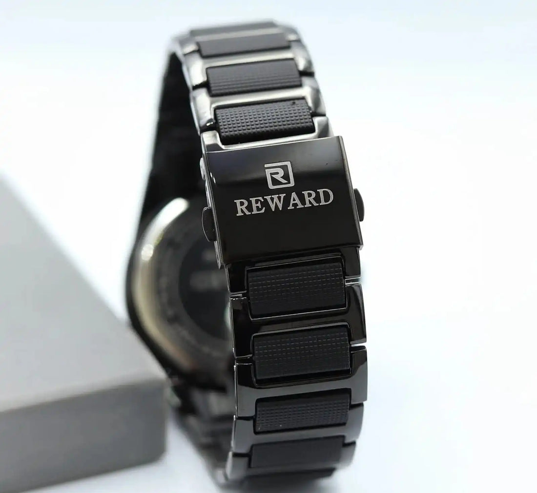 REWARD VIP Chronograph Watch for Men – Stainless Steel Chain, Date Display & 3ATM Water Resistance