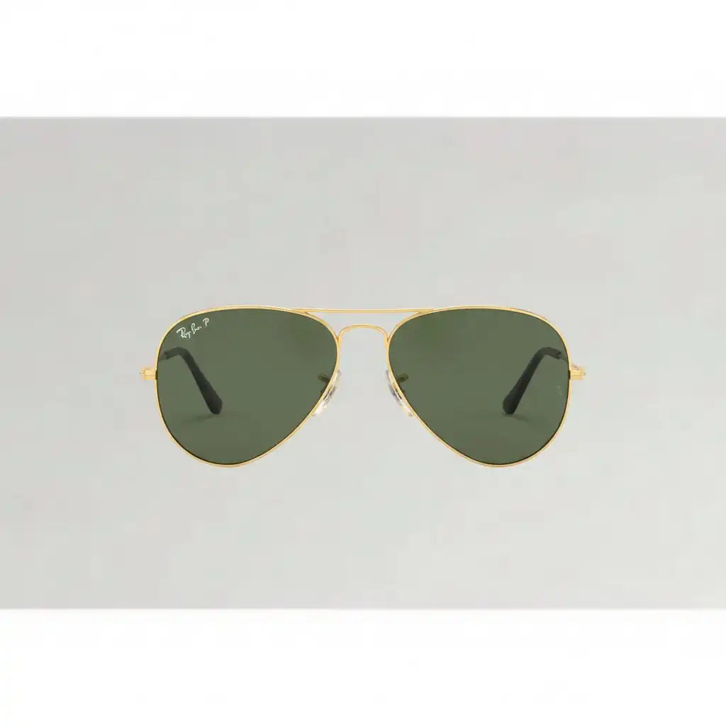 Luxury Aviator Polarized Sunglasses for Men in Pakistan – Gold Metal Frame, Green Lens