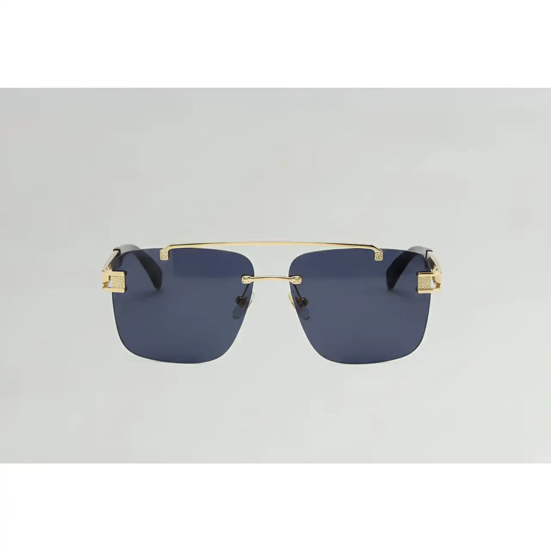 Oversized Rimless Square Sunglasses for Men in Pakistan – Gold Metal Frame,